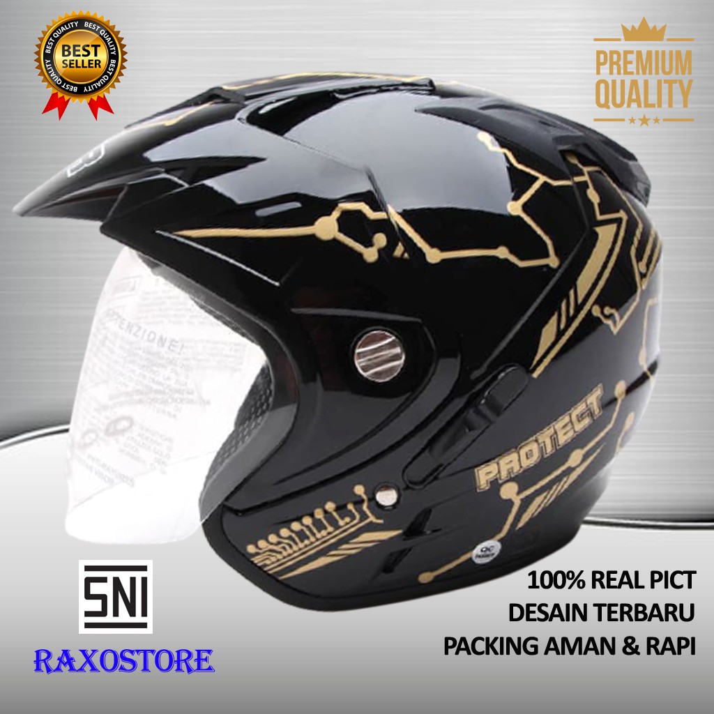 Jual Helm Motor Pria Helmet Cowok Terlaris Dewasa Helem Keren E1G3