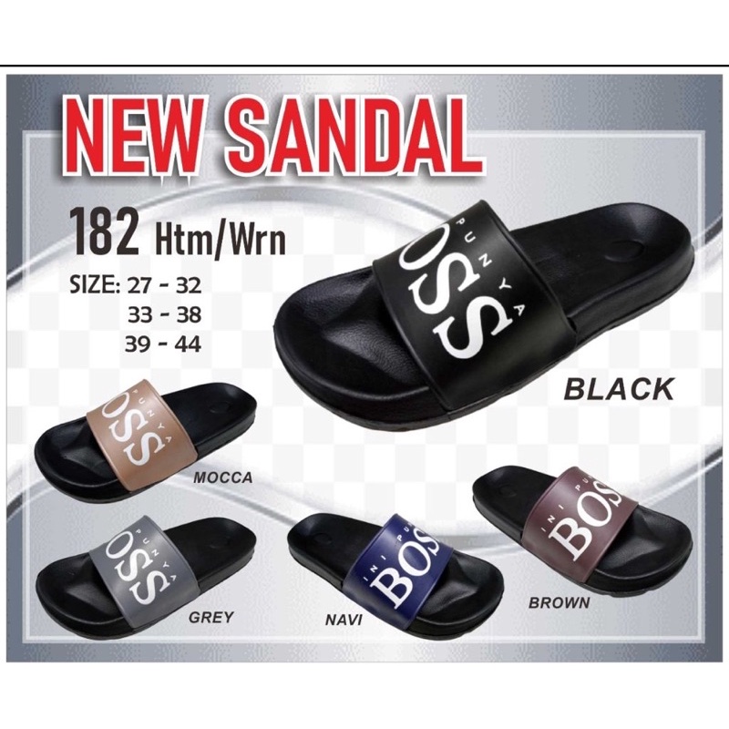 Sandal Slop Cowok BOSS Lokal Glacio 182 HTM/WRN