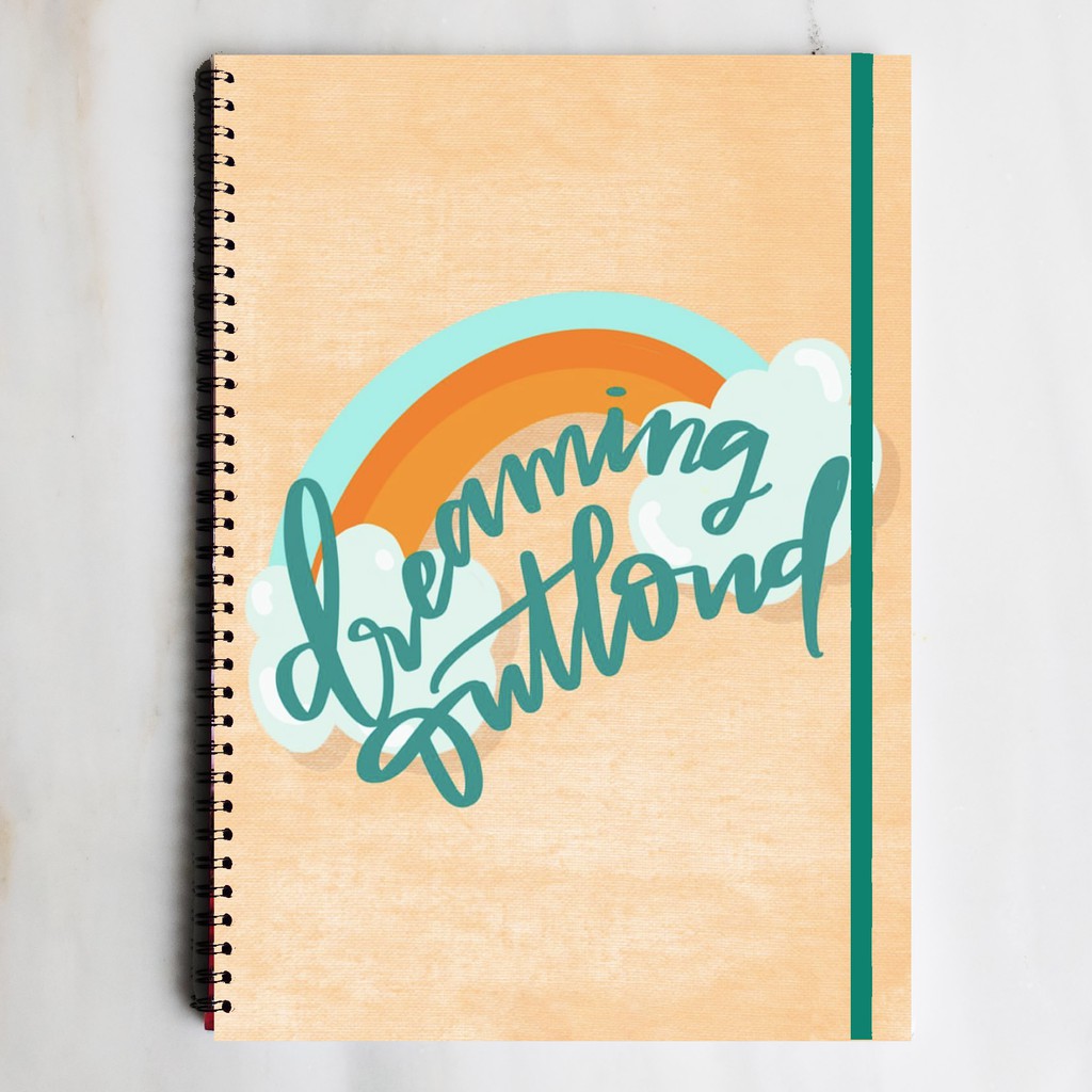 

DREAMING Rainbow Notebook Spiral Ruled/ Grid/ Dotted Journal Buku Tulis Catatan Sekolah Kuliah