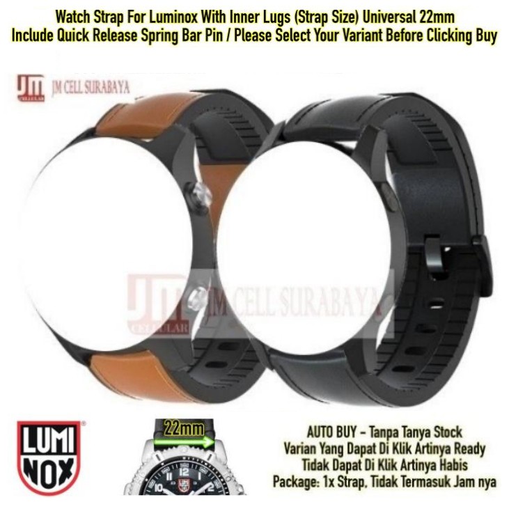 Tali Jam 22mm Watch Strap Luminox - Hybrid Rubber Leather Kulit