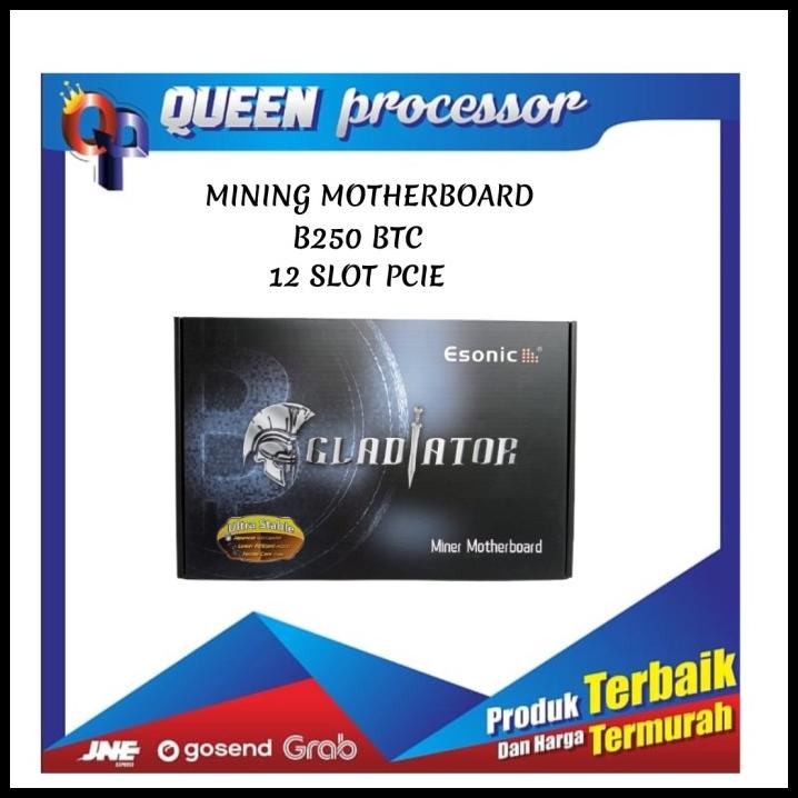 Motherboard Mining Esonic B250 Btc Gladiator 12 Slot Pcie Lga1151 Termurah