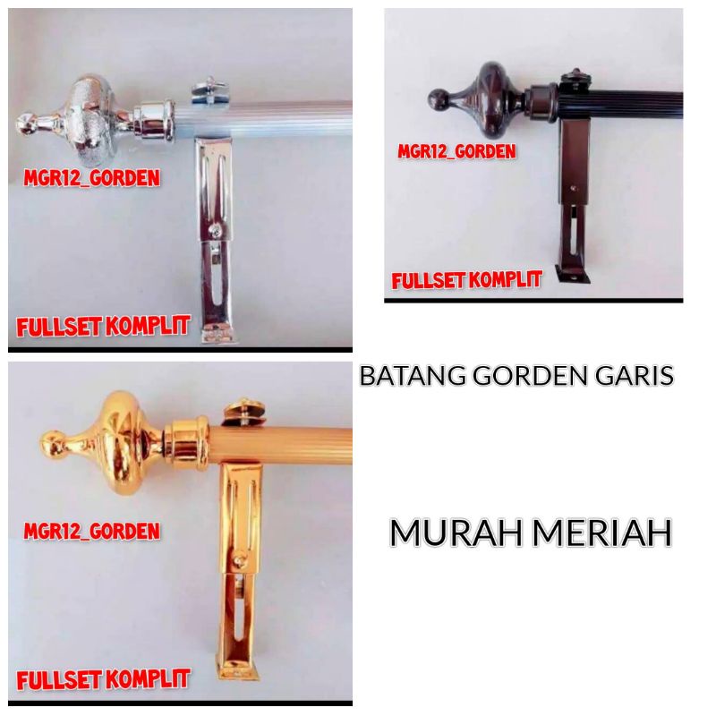 BATANG GORDEN BESI GORDEN JENDELA PINTU MINIMALIS GARIS PANJANG 100 CM