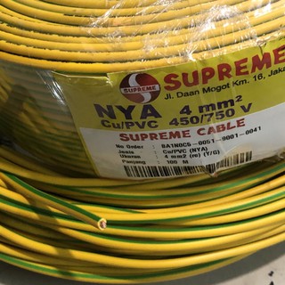 Jual Kabel Grounding Nya Mm Kabel Nya Mm Supreme Kuning Hijau Nya Mm Supreme Shopee