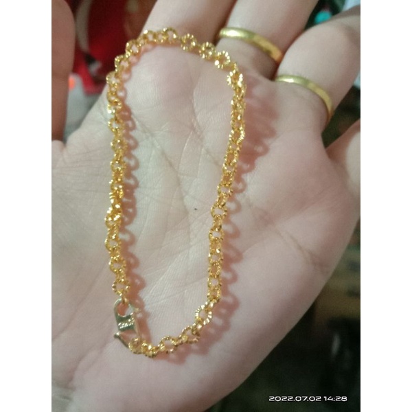 G7 gelang Nuri ukir anak dan dewasa lapis emas 24 k