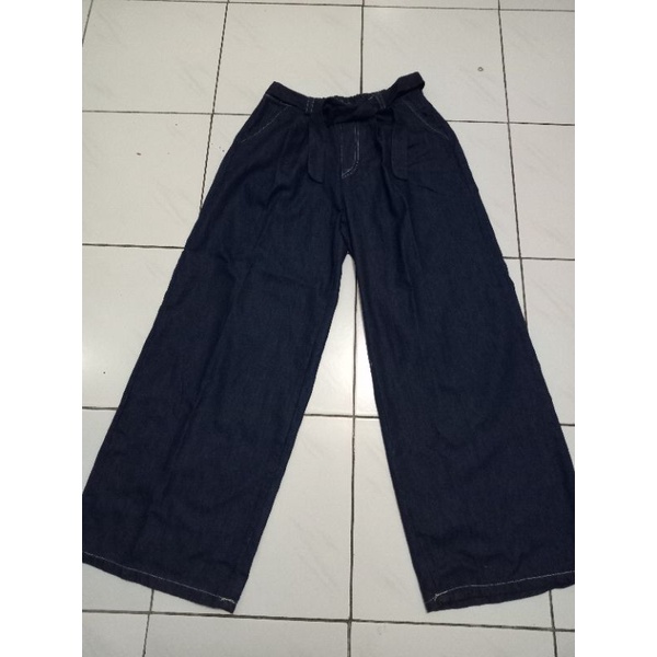 kulot jeans biru tua