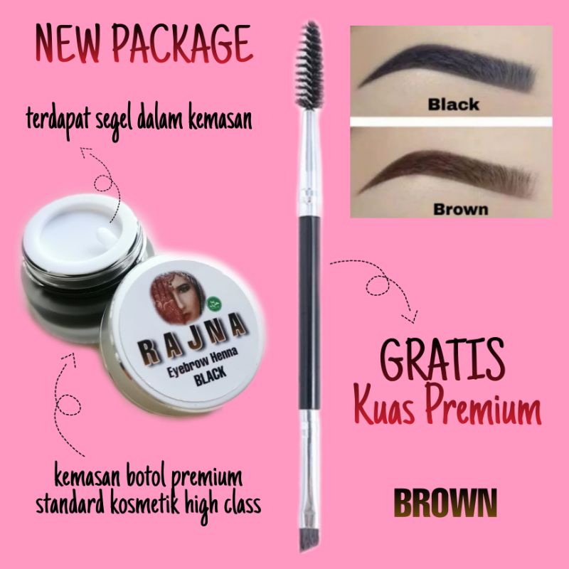 HENNA ALIS BY RAJNA PREMIUM FREE KUAS HALAL SAH UNTUK SHOLAT