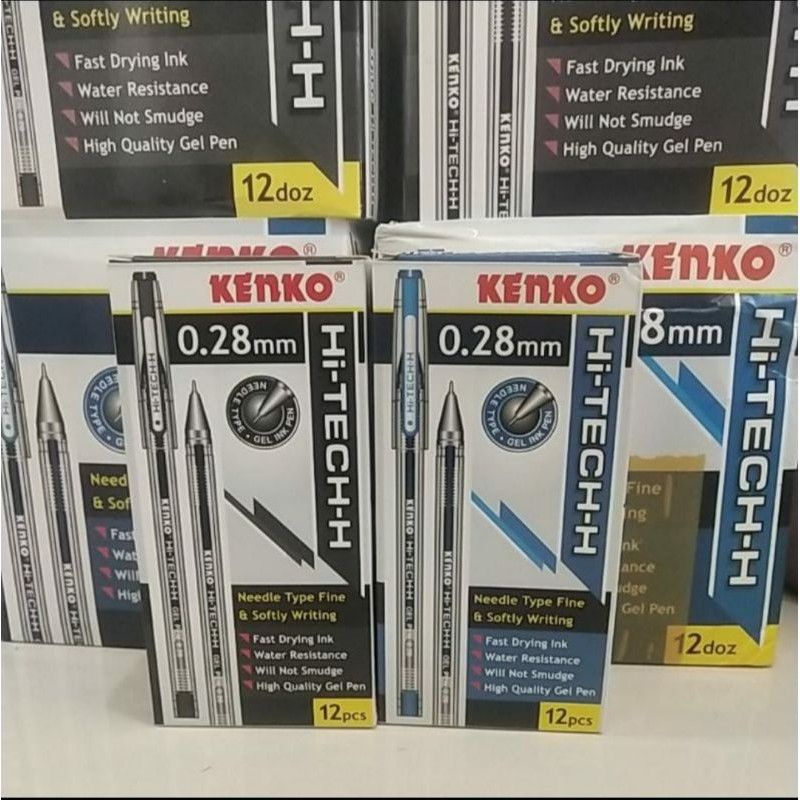 

KENKO Gel Pen Hi Tech H 0.28 Mm Pulpen Pena Black - 1 PCS