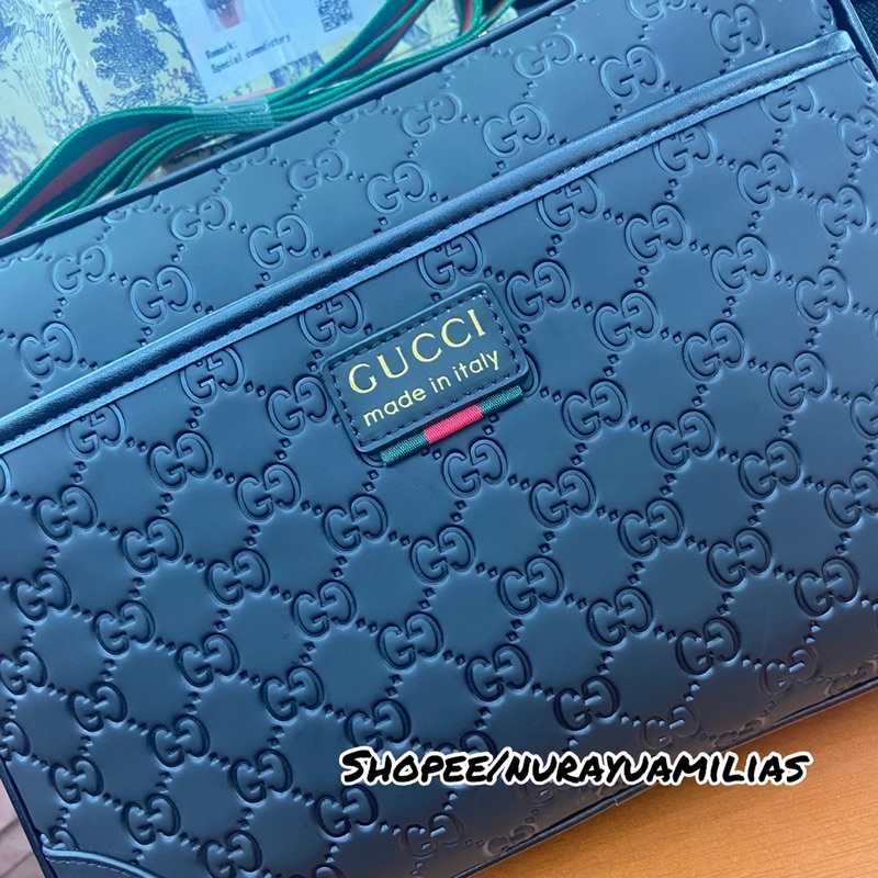 Tas selempang pria gucci Full kulit asli mirror quality tas slempang pria gucci tas kantor pria