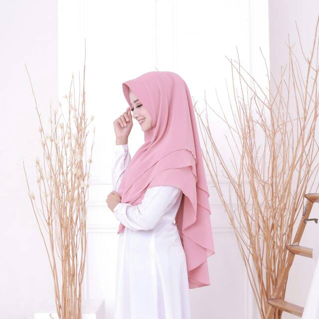 PROMO HIJAB KHIMAR TERBARU KHIMAR DENGAN 3 LAYER BEST SELLER - BAHAN CERUTY BABYDOLL PREMIUM