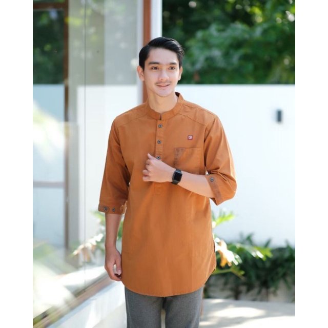 HABIB KURTA WARNA MUSTARD/BAJU KOKO NAVYORIGINAL HB