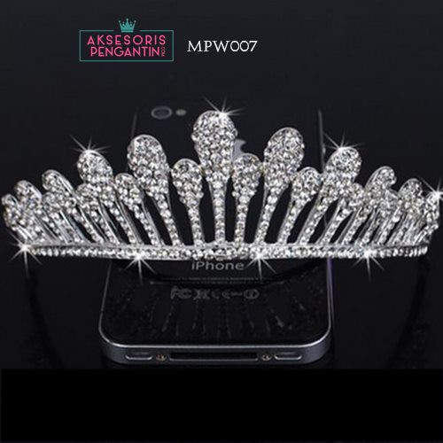 [BISA COD] AKSESORIS PESTA WEDDING CROWN MAHKOTA PENGANTIN HEADPIECE MPW007