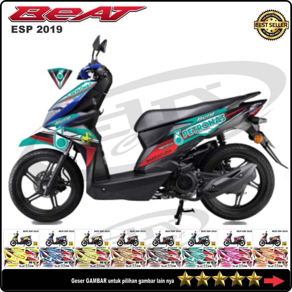 Stiker Striping Honda BEAT ESP 2018 Street Variasi Petronas Barracuda Sticker Motor Decal Lis