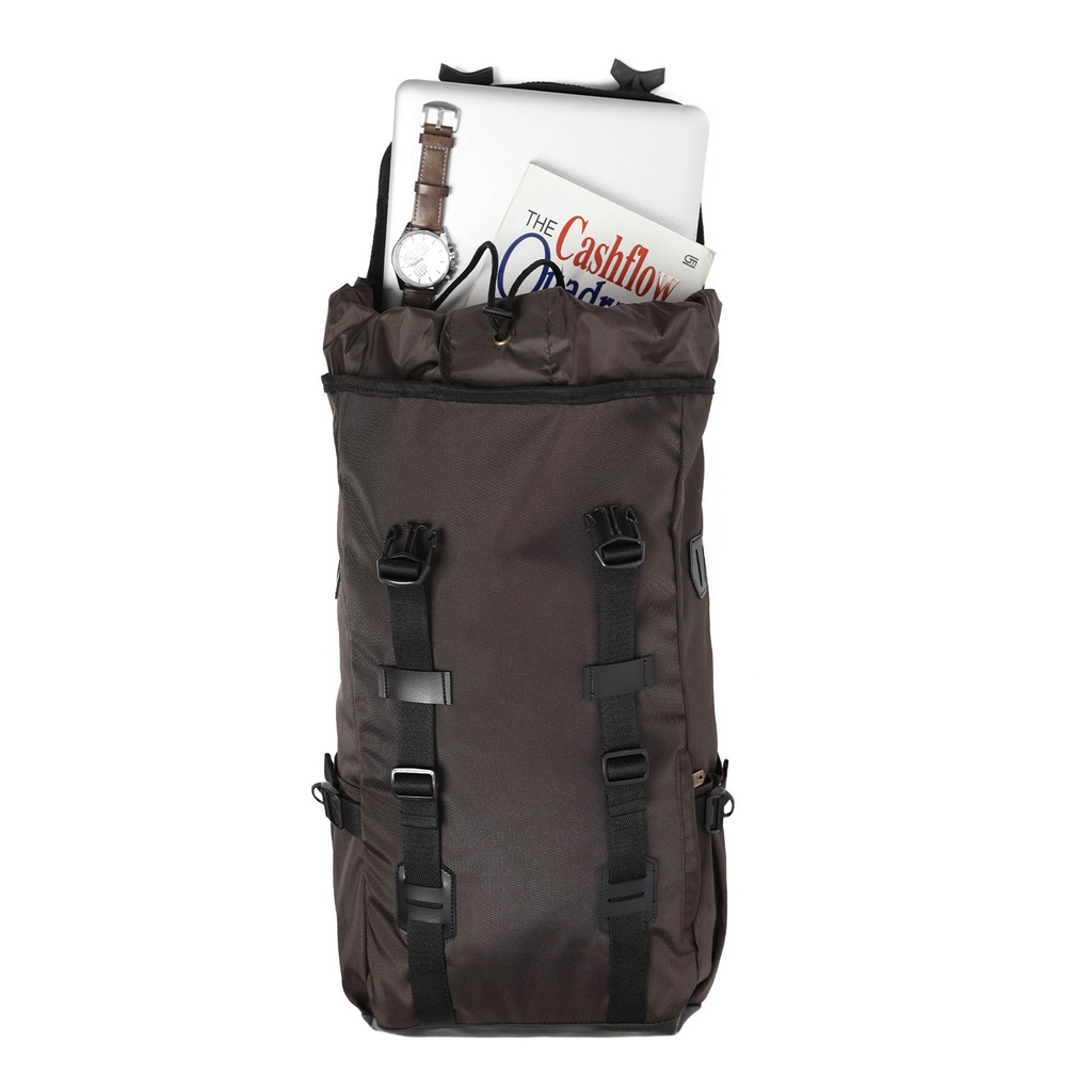 CITY HUSTLE BROWN |ManNeedMe x URBAN| Tas Ransel Punggung Pria Wanita Tas Backpack ORIGINAL