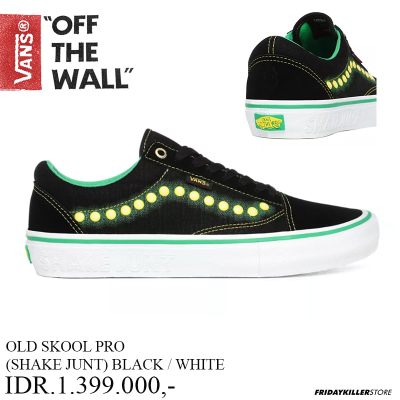 SEPATU VANS OFF THE WALL | OLD SKOOL PRO SHAKE JUNT BLACK WHITE