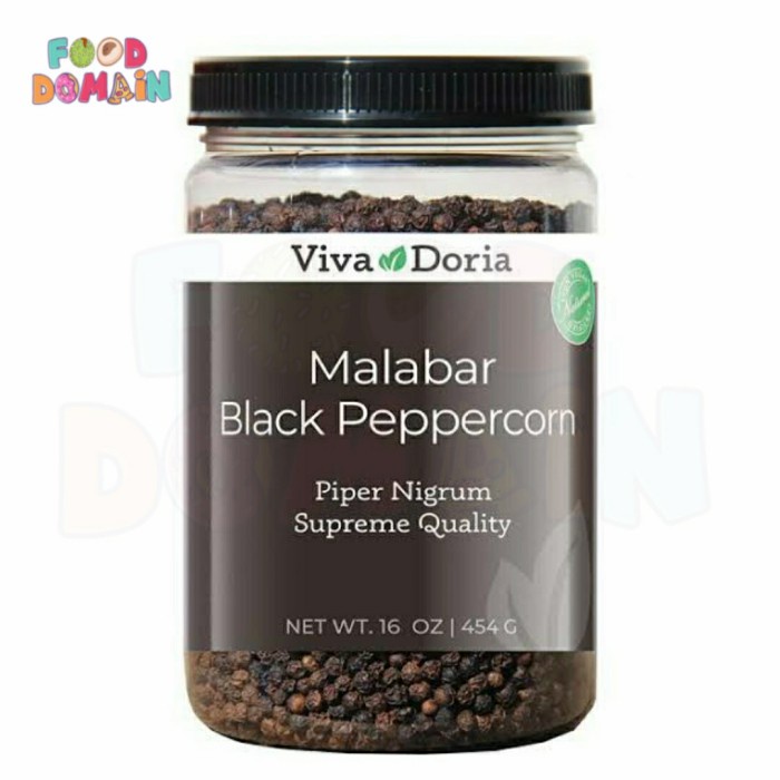 

Viva Doria Malabar Black Peppercorn Whole Malabar Peppercorn 16oz 454g