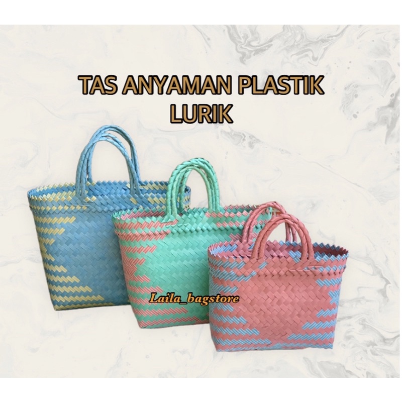 READY STOCK ❗️Tas Anyaman Plastik LURIK KeCIL SEDANG JUMBO TERMURAH Untuk Hampers Lebarab parcel Berkat Tahlilan Sembako Hantaran Muat Kotak Nasi