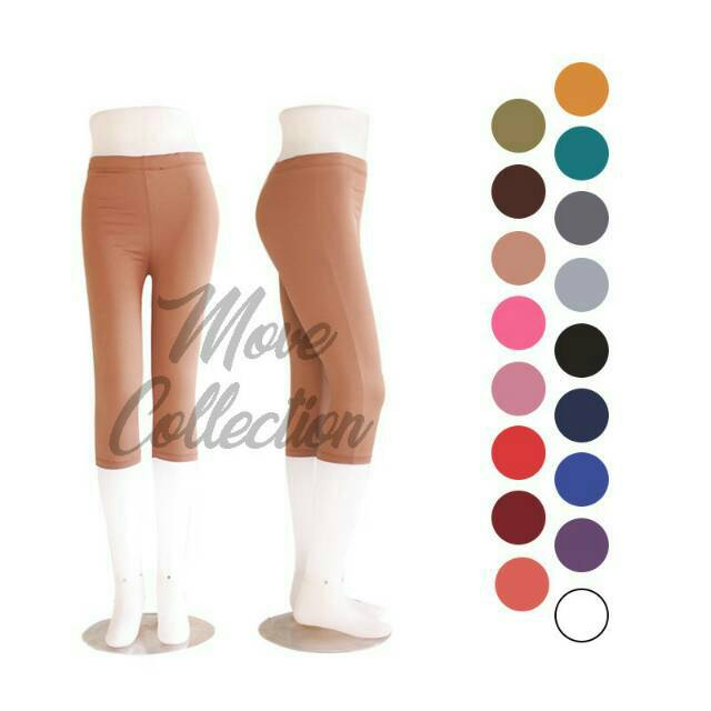 Legging Pendek 7/8 di bawah lutut spandek Jersey