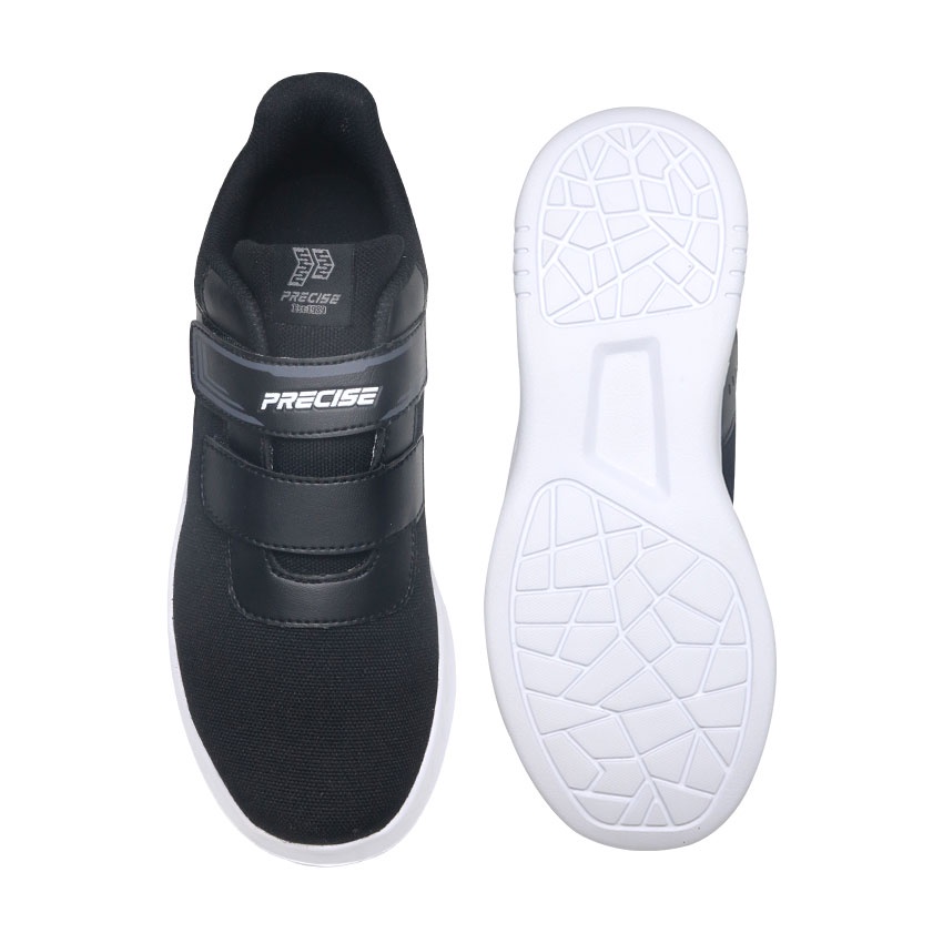 Precise Derell W Sepatu Sneakers Sekolah - Black/White