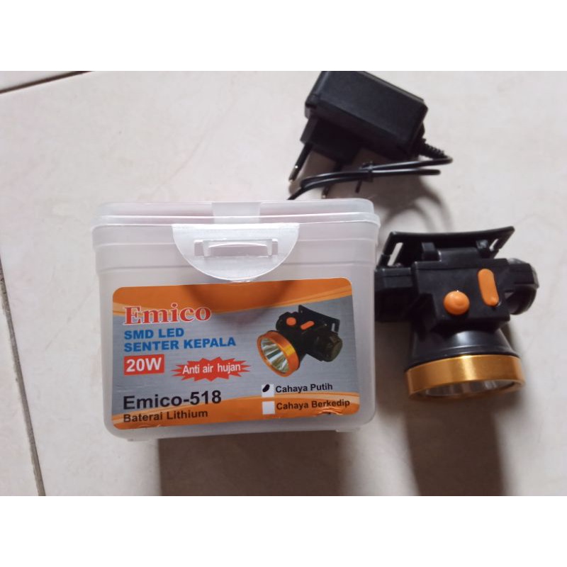 SENTER KEPALA 805 HEADLAMP LED 20W cahaya Kuning