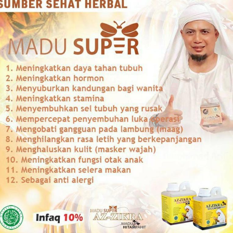 

Murah gelai Asli 100% Madu Az Zikra Manis Super + Brosur // Madu Az-Zikra Super 500gram O70O1 .,,!