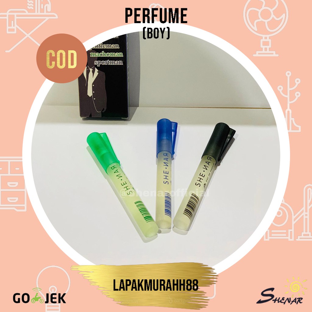 SHENAR PERFUME / PARFUM TAHAN LAMA UNTUK PRIA &amp; WANITA dengan BPOM / 1 BOX ISI 3 BOTOL