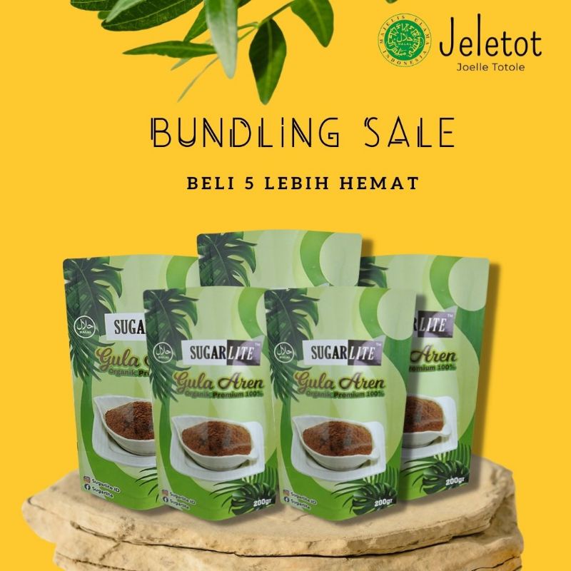 

Gula Aren / Semut Organik Premium Paket 5 Pouch @200 Gr dari Sugarlite