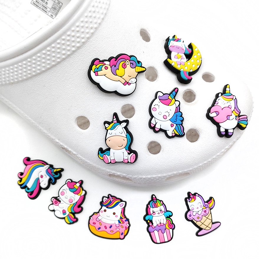 Charms Aksesoris Sepatu Wanita Bentuk Unicorn Untuk Hadiah Ulang Tahun