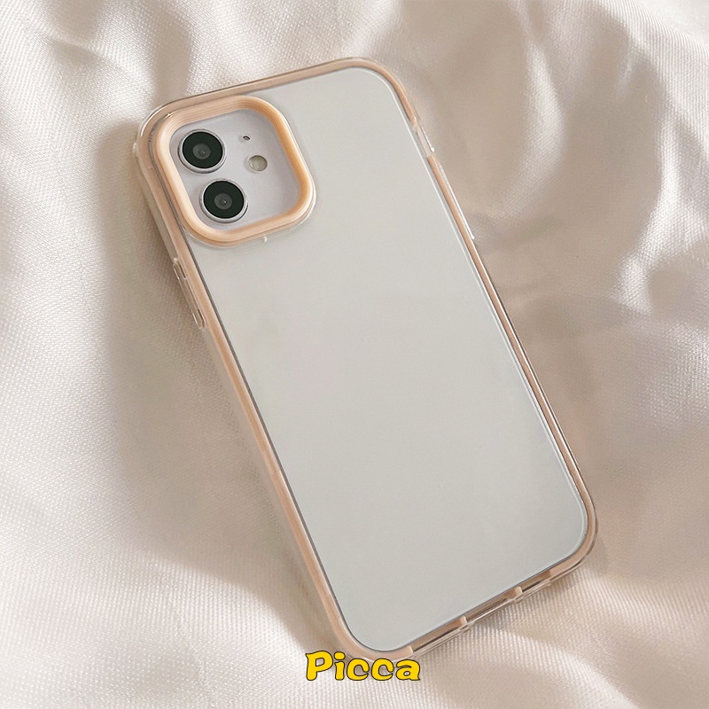 3 In 1 Soft Case Pelindung Lensa Warna Macaron Bahan TPU Untuk IPhone 7 8 Plus 11 12 13 Pro Max XR XS X SE 2020