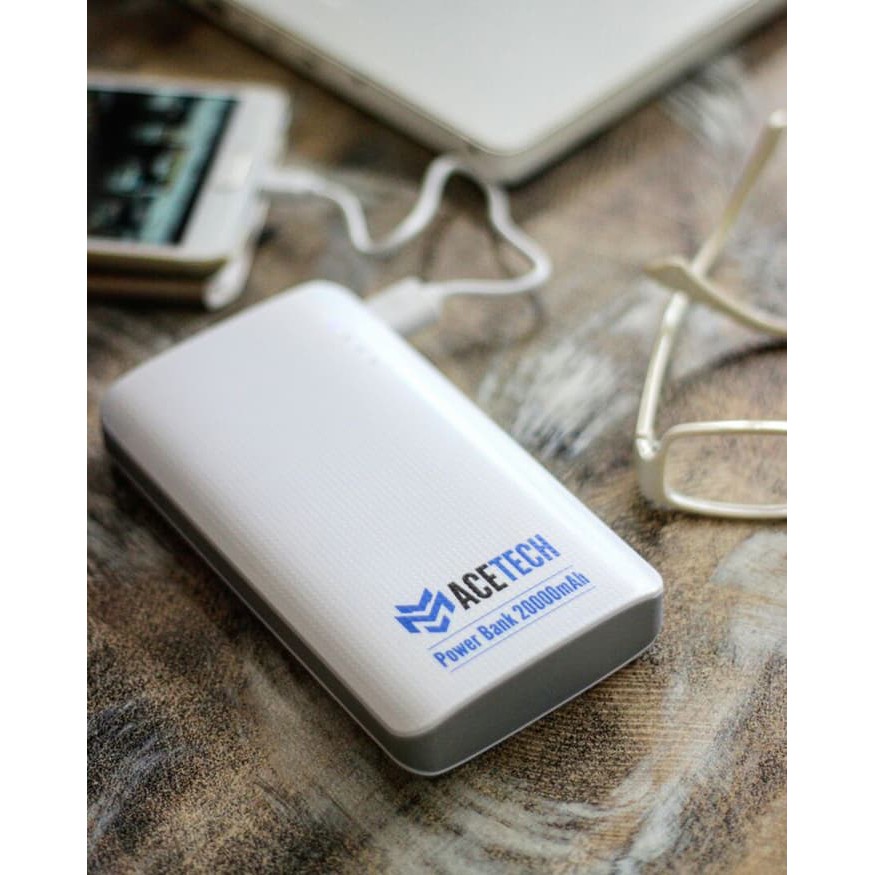 Powerbank - Powerbank 20000Mah - Power Bank 20000Mah - Acetech - Putih