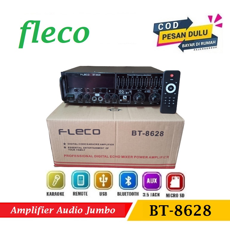 Amplifier Bluetooth Fleco BT-8628 USB SD Digital Audio Power Jumbo-Garansi resmi