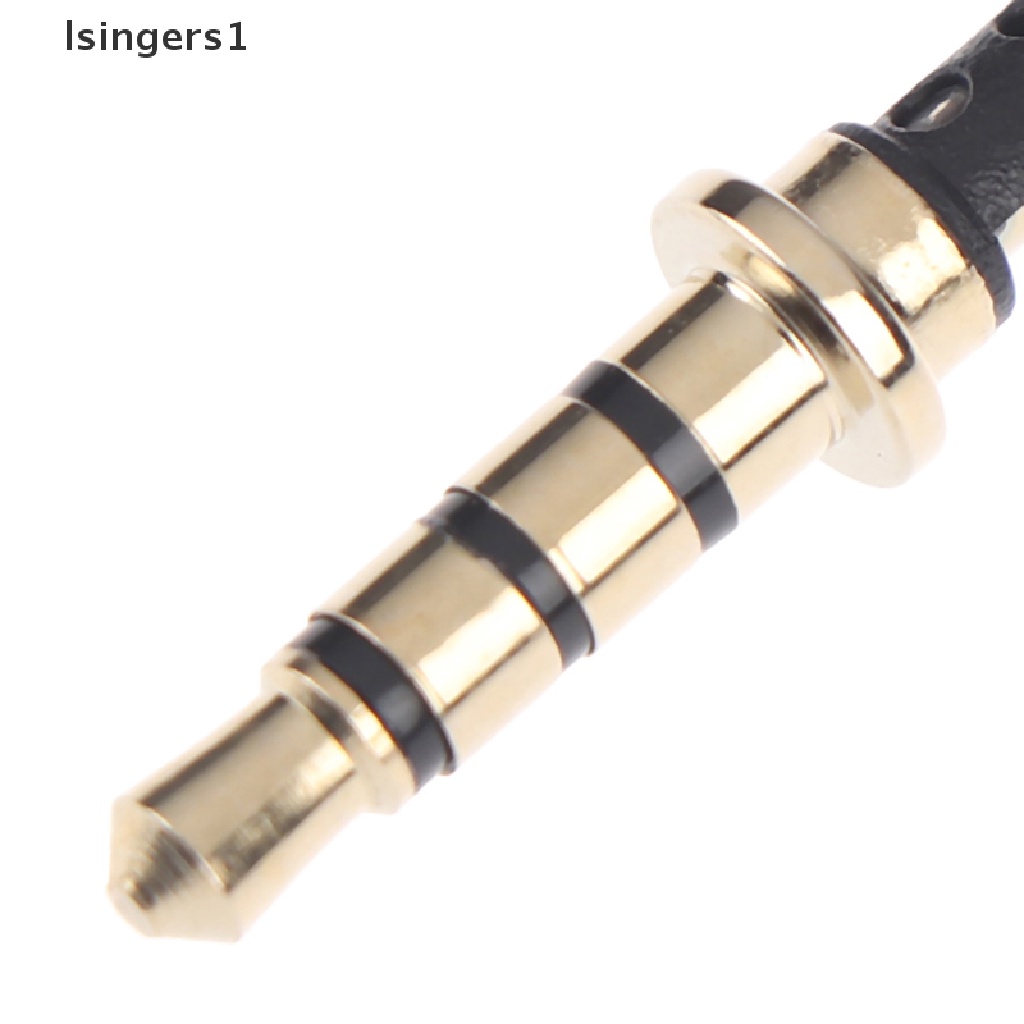 (lsingers1) 2pcs / lot plug jack Audio 3.5mm 90 Derajat 3 / 4 pole 3.5 Lapis Emas