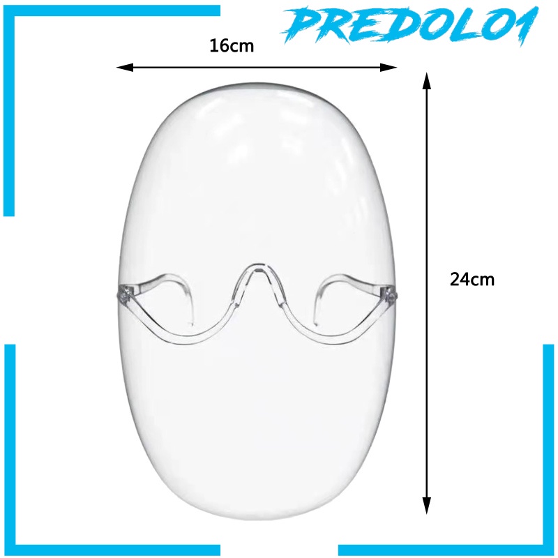 (Predolo1) Face Shield / Pelindung Wajah Transparan Anti Air / Debu Dengan Frame Kacamata