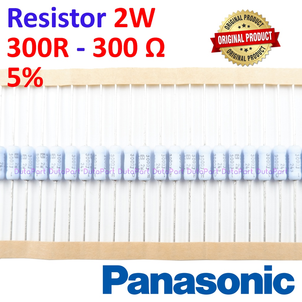 Resistor 300 Ohm 2 Watt 5% ORIGINAL PANASONIC 2W 300R HIGH QUALITY