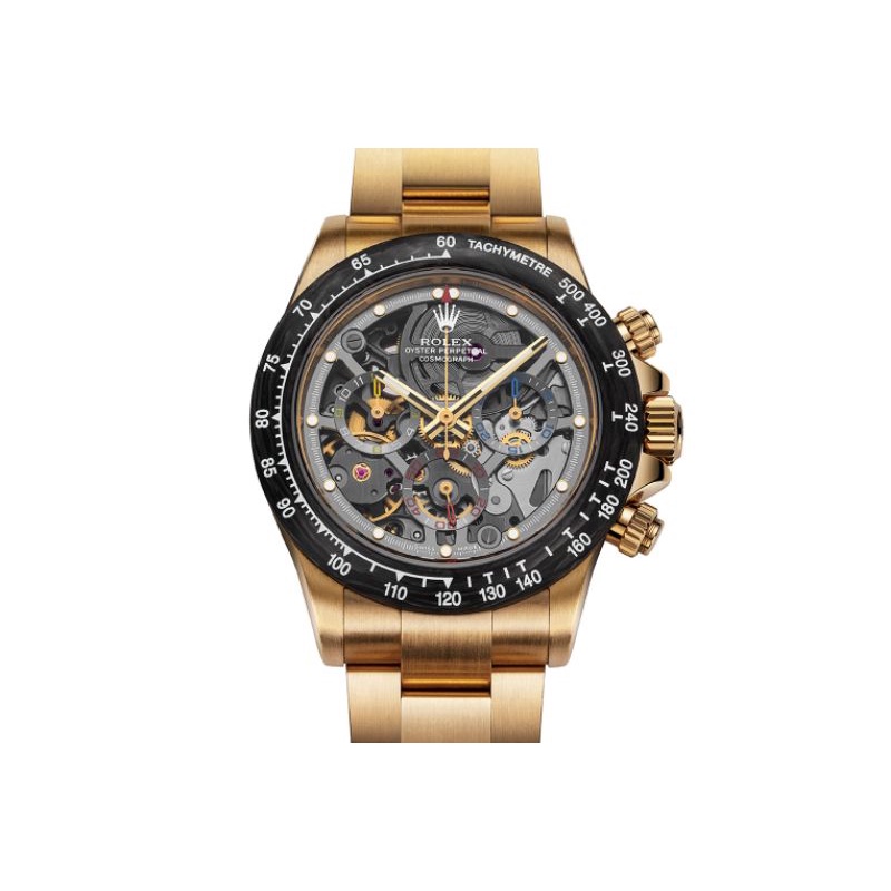 Jam tangan pria rolex daytona la montoya gold skeleton dial 1:1 best limited edition