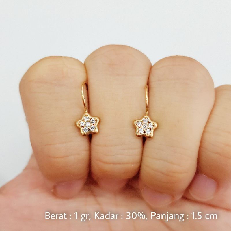 Anting Kawatan Bintang Emas 30% (6K) - L14