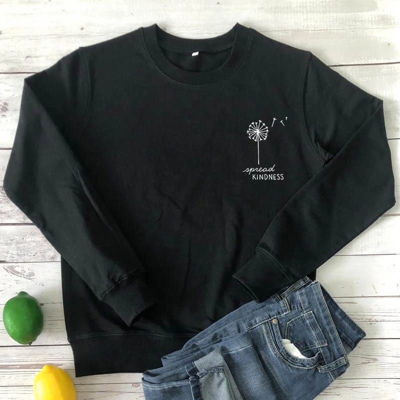 SPREAD KINDNESS SWEATER UNISEX FLEECE TEBAL TERBARU'