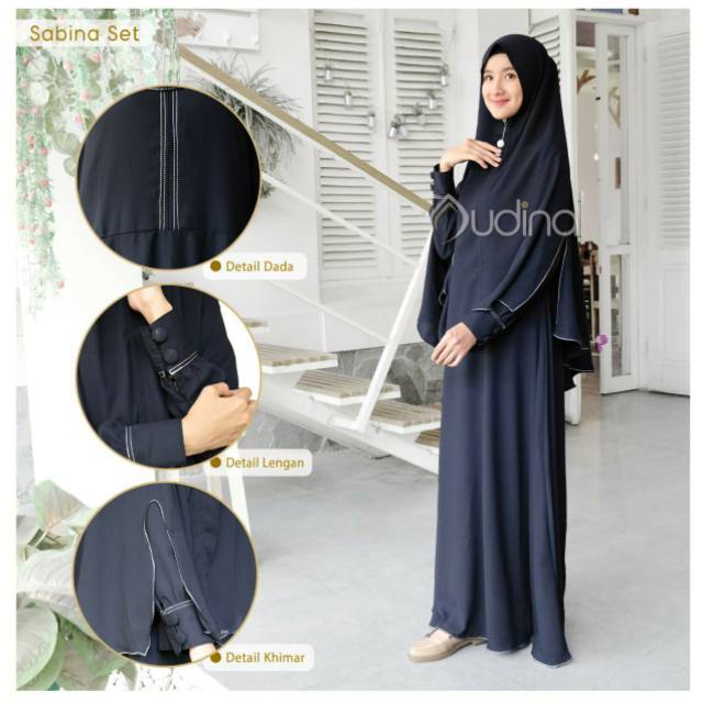 GAMIS SET/GAMIS PLUS JILBAB WOLLYCREP PREMIUM SABINA SERIES ORIGINAL BY AUDINA