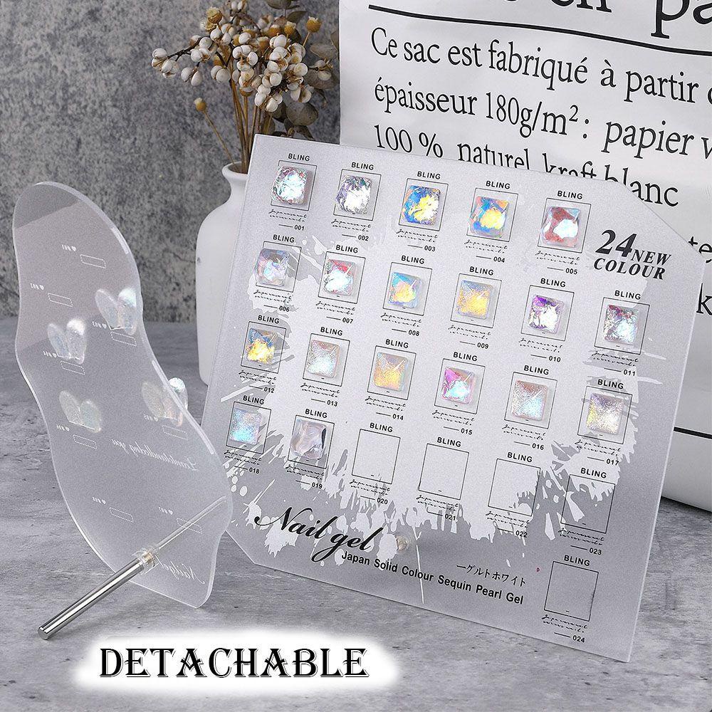 R-flower Nail Art Display Board New Nail Gel Polish Fake Tips Show Akrilik