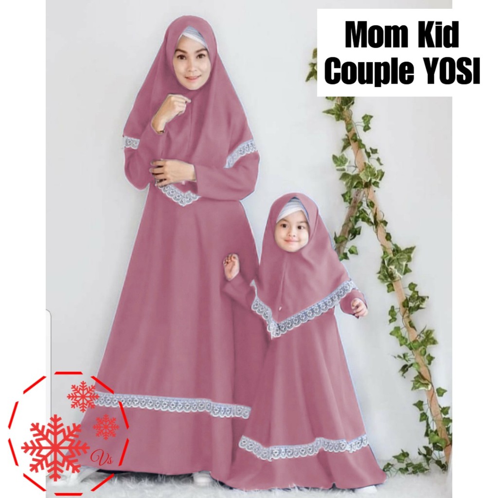 GAMIS MUSLIM COUPLE  YOSI / GAMIS IBU DAN ANAK / GAMIS KEKINIAN / GAMIS MAXI PASANGAN