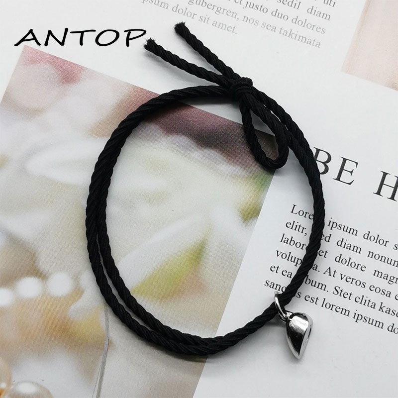 2 Pcs Gelang Couple Magnet Attract Each Other Gelang Elastis Pasangan Pria Dan Wanita ANTOP