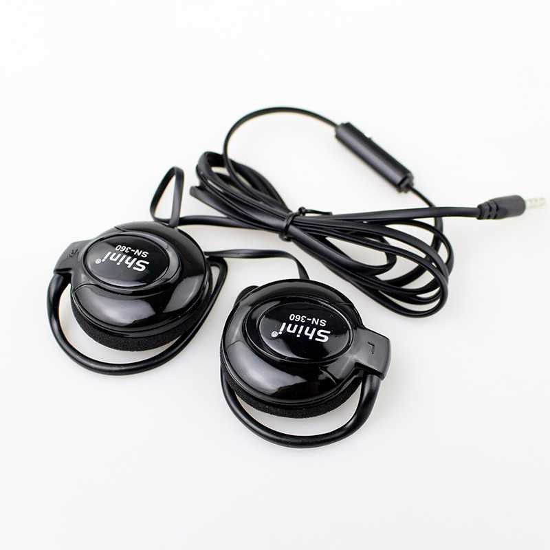 Grab Medan Shini Earhook Clip-on Headphone Sporty - SN360 Hitam