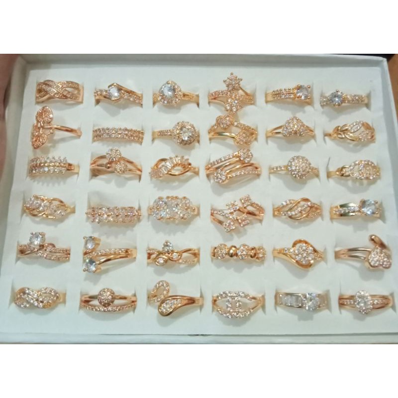 Grosir 12 pcs cincin xuping gold, cincin wanita dewasa