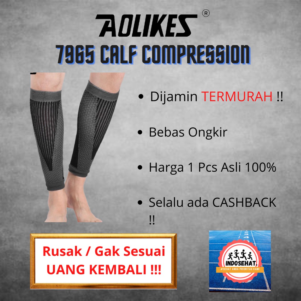 AOLIKES 7965 Calf Compression Sleeve / Calf Support / Leg Sleeve - Deker Pelindung Betis Kaki