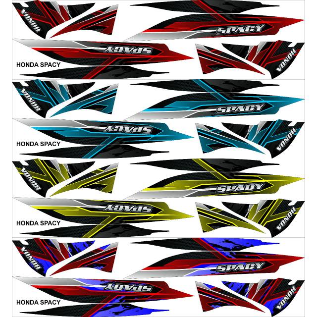 Striping Spacy Variasi Honda Stiker Motor Sticker Shopee Indonesia