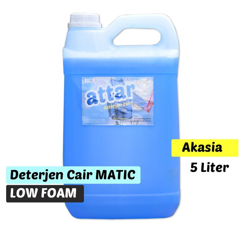 Jual Deterjen Cair MATIC LOW FOAM ATTAR 5 Liter - Detergen Laundry