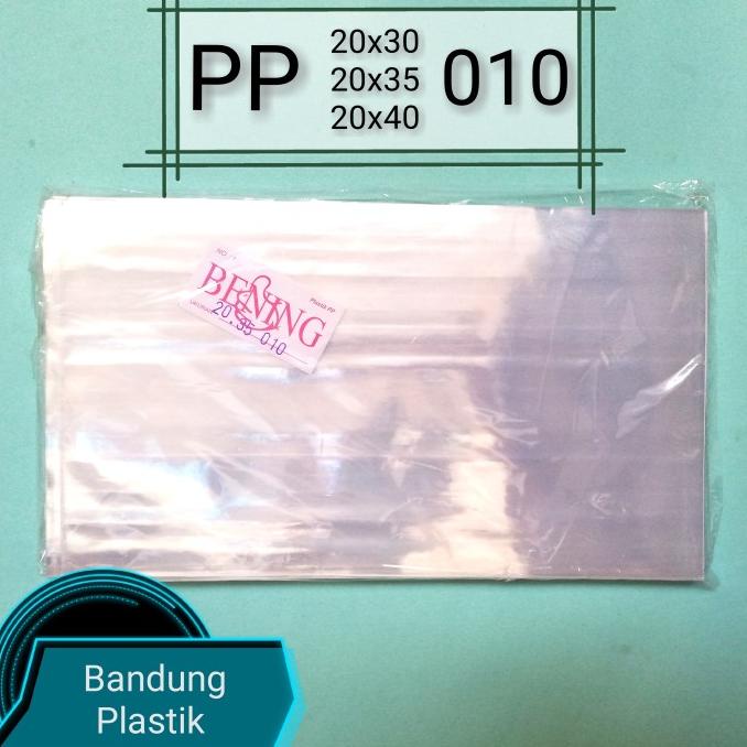 

((((()paling dicari] plastik PP 010 bening 20cm tebal transparan / 20x30 / 20x35 / 20x40