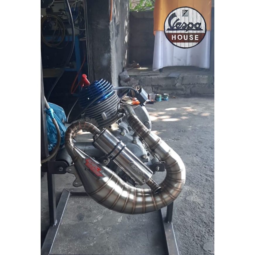 KNALPOT VESPA PTS RACING MODEL FALCO DAN LUMACA DRC VICTORY STAINLESS