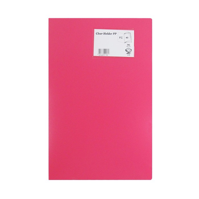 

READY EAGLE FILES Clear Holder Document Keeper Display Book Map Folio 40 Lbr - Merah Muda TERBARU