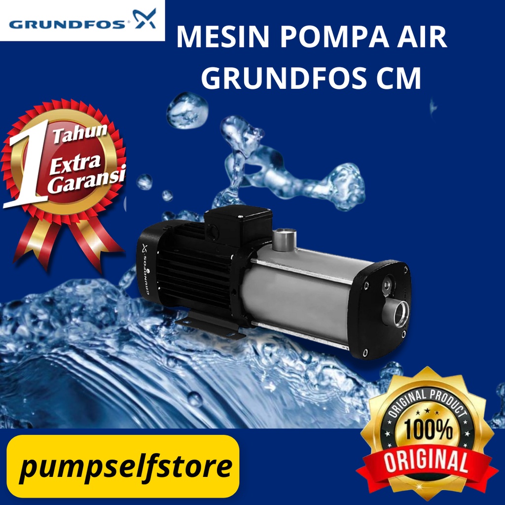 Jual Mesin Pompa Listrik Pendorong Tekanan Mesin Air Grundfos CM 10-3 ...