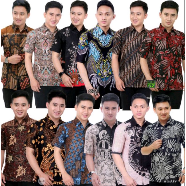 BAJU BATIK PRIA M L XL XXL KEMEJA BATIK PRIA MODERN SLIMFIT